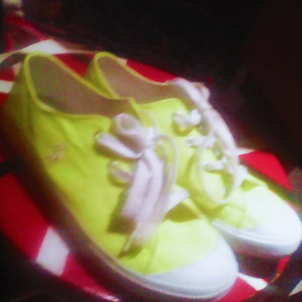 Neon florescent yellow/green Polo shoes